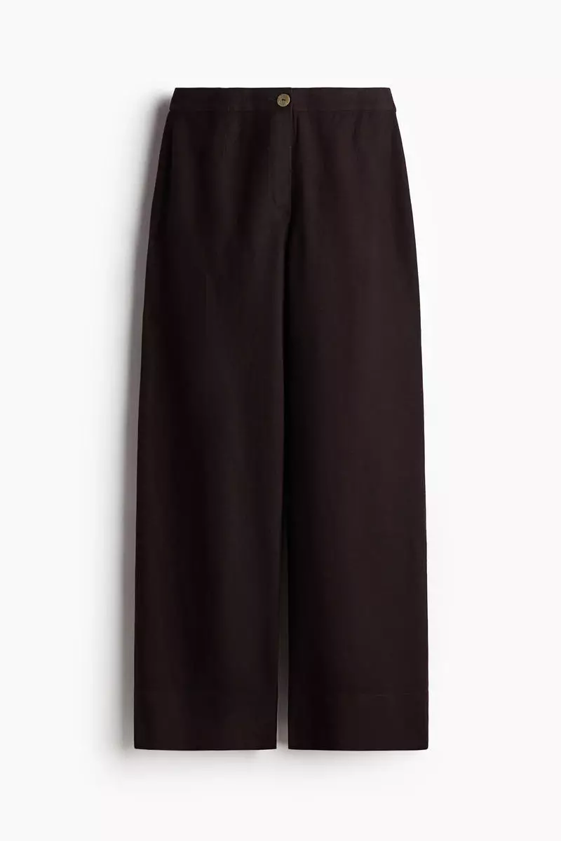 Linen-blend trousers