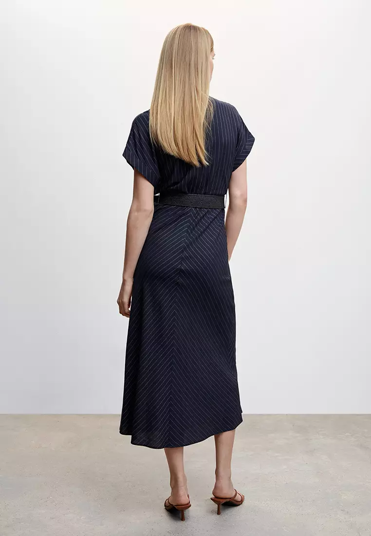 Pinstripe Print Dress