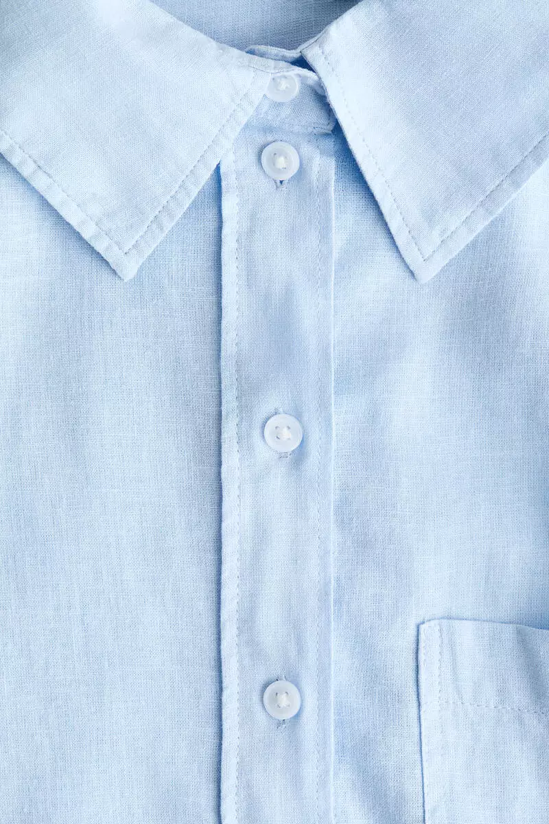 Linen-blend shirt