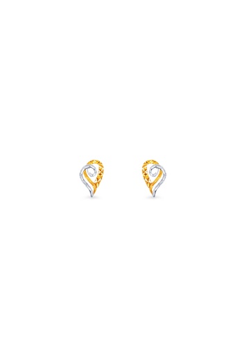 MJ Jewellery white and gold MJ Jewellery Gold Earrings S141, 375 Gold 426B4ACAAEB392GS_1
