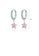 Glamorousky pink 925 Sterling Silver Fashion Temperament Star Geometric Earrings with Pink Cubic Zirconia 98732AC3729BC1GS_2