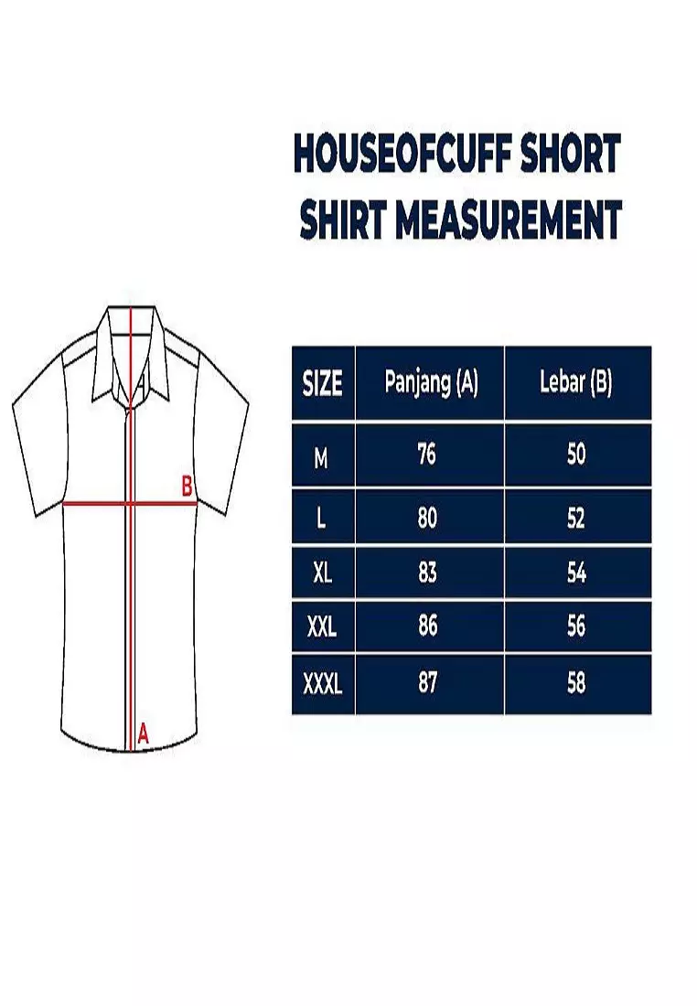 Kemeja lengan pendek pria formal slim fit mustard houseofcuff