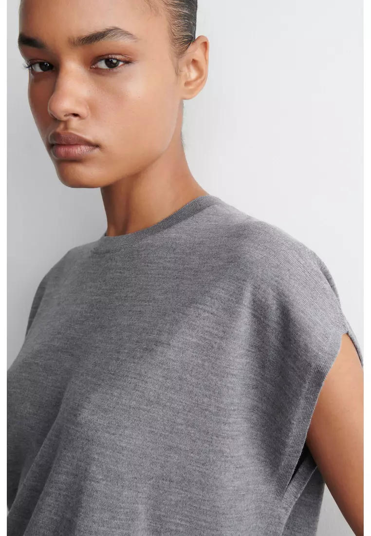 CIRCLE-CUT MERINO WOOL TOP