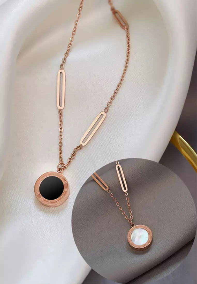 Kalung Wanita Titanium Asli Anti Karat Perhiasan Wanita Necklace