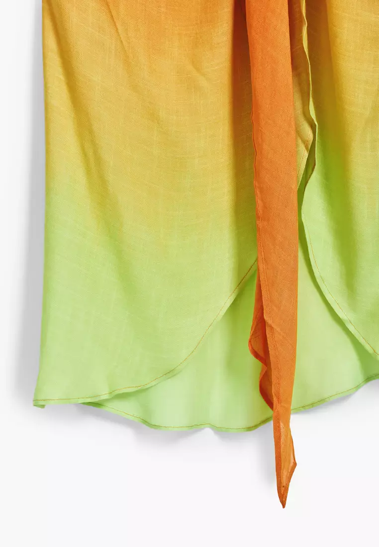 Gradient sarong skirt
