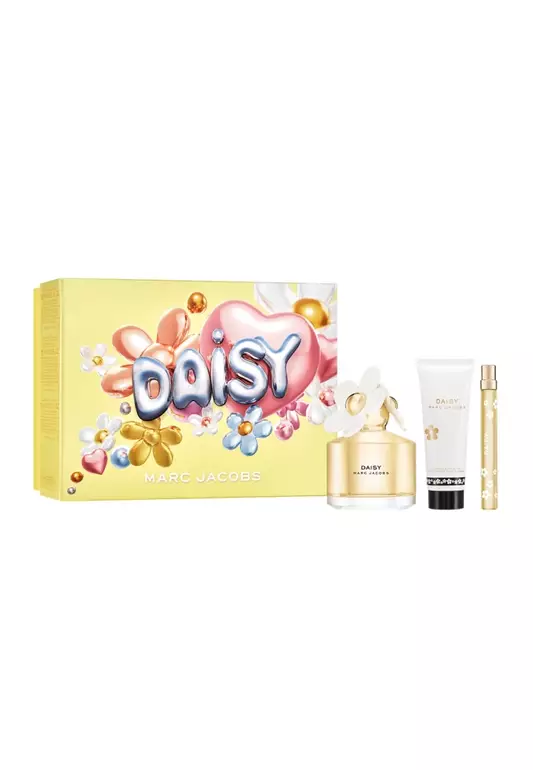 Marc Jacobs Fragrances Daisy 3-Piece Gift Set - Wild Berries, White Violet, Sandalwood | Radiant Floral Perfume | Fragrance for Women