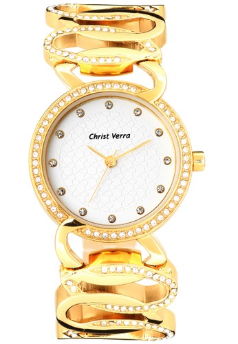 Christ Verra Fashion Women's Watch CV 21588L-12 SLV/IPG White Gold Multi Stainless Steel