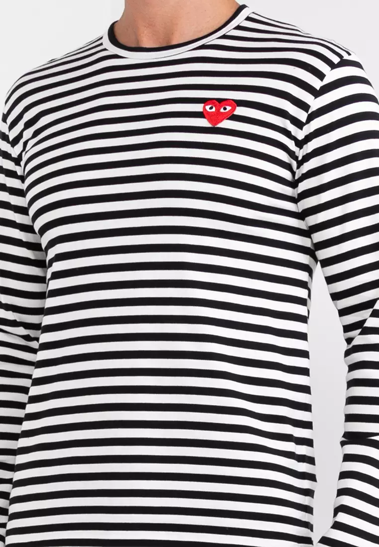 Cdg striped clearance short sleeve