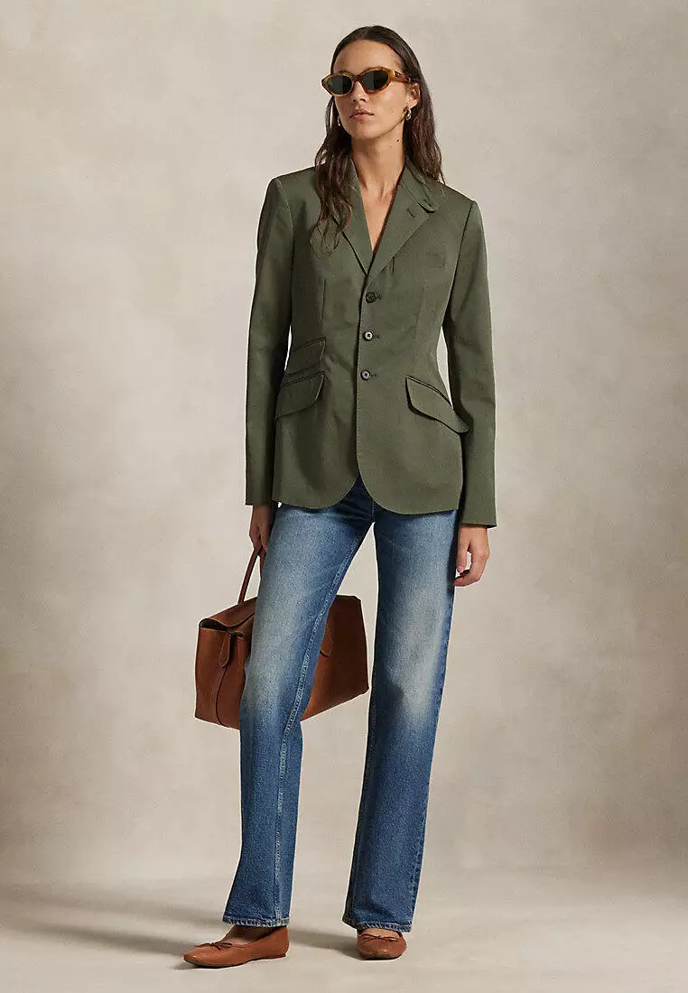 Buy Polo Ralph Lauren Single-Breasted Satin Hacking Jacket Online ...