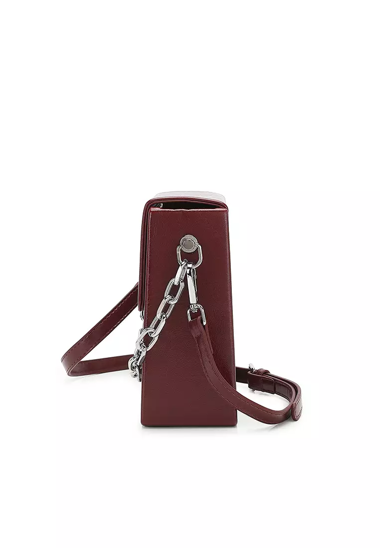 Women's Sling Bag / Crossbody Bag / Shoulder Bag - Wine Red