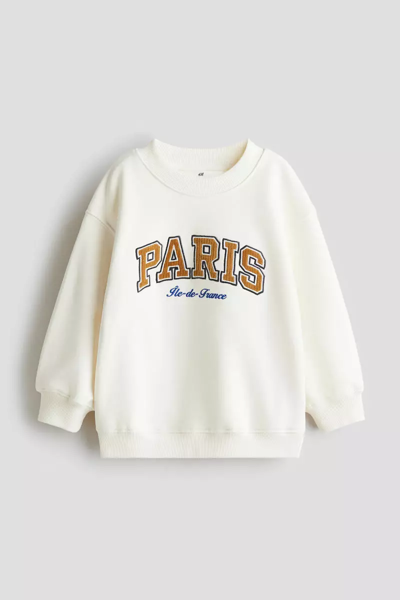 Printed crew-neck sweatshirt