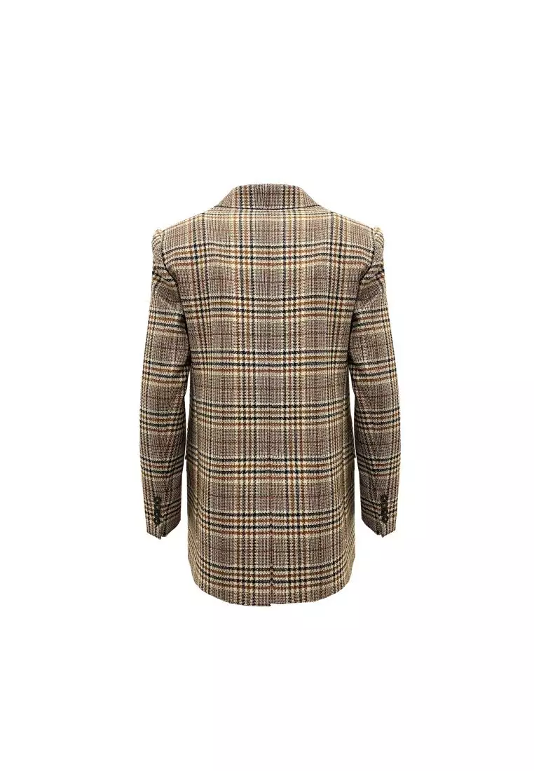 Max studio plaid coat discount