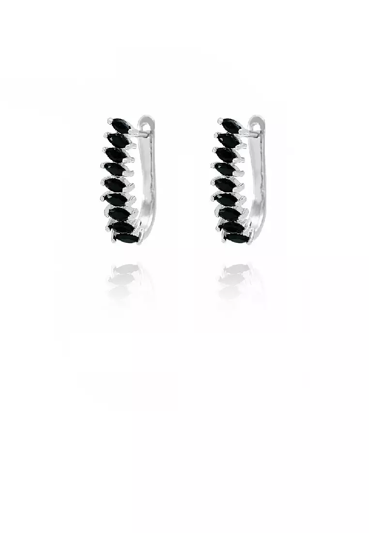 Men's black cubic zirconia earrings cheap