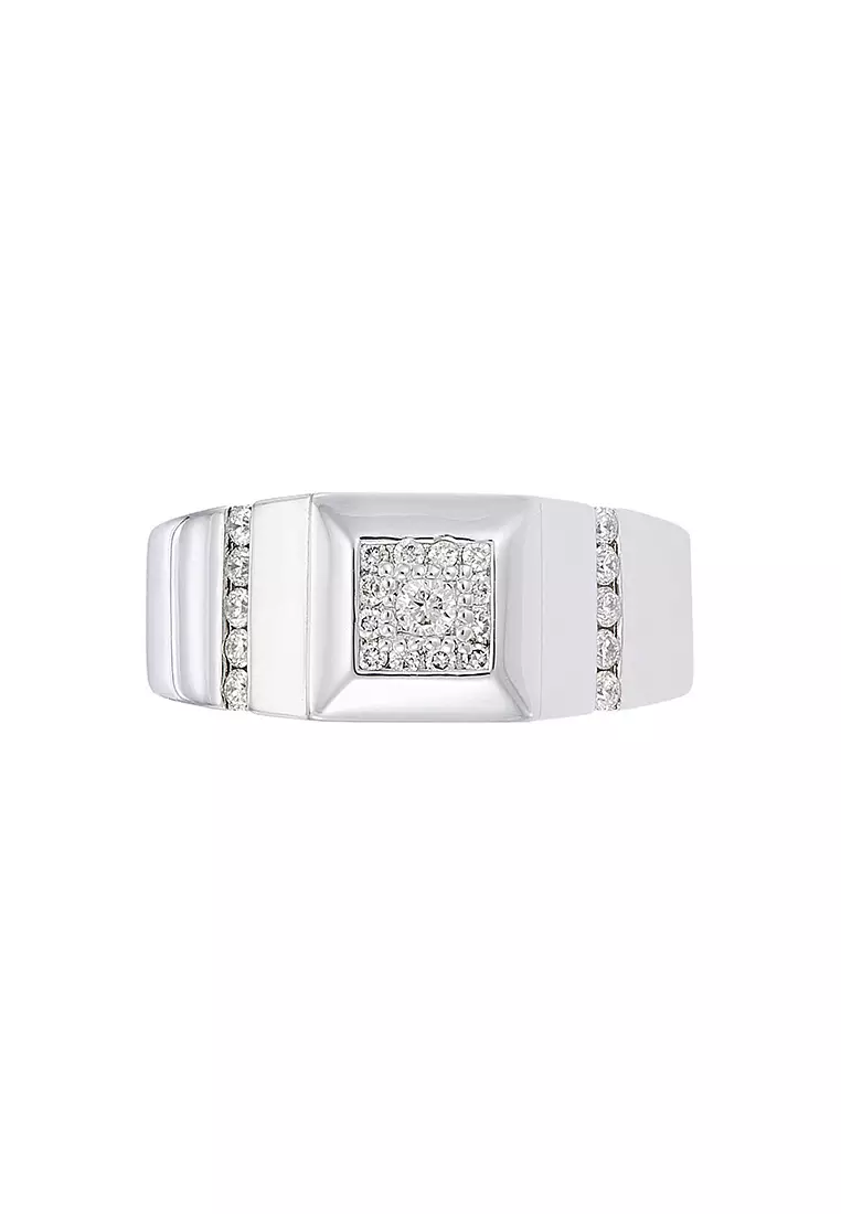 HABIB Diamond Men's Ring in 925 Silver Palladium 271610125(PLD)
