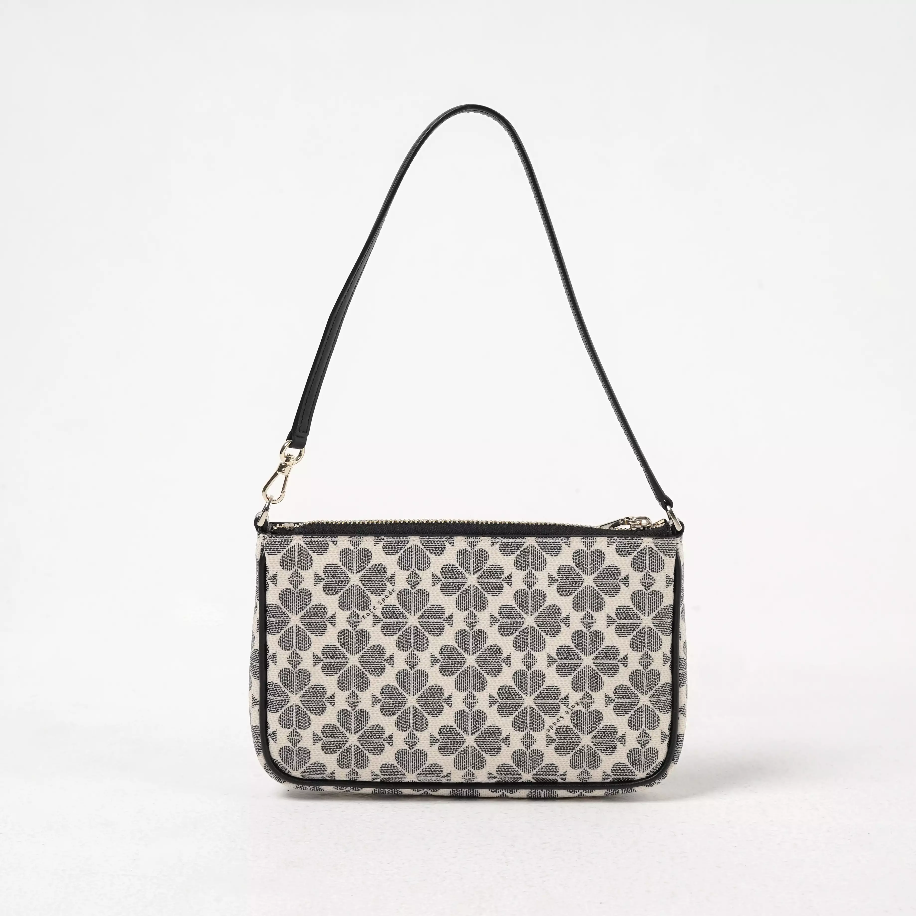 Tas KATE SPADE JACQUARD MONOGRAM WHITE BLACK HOBO BAG 100% ORIGINAL 
