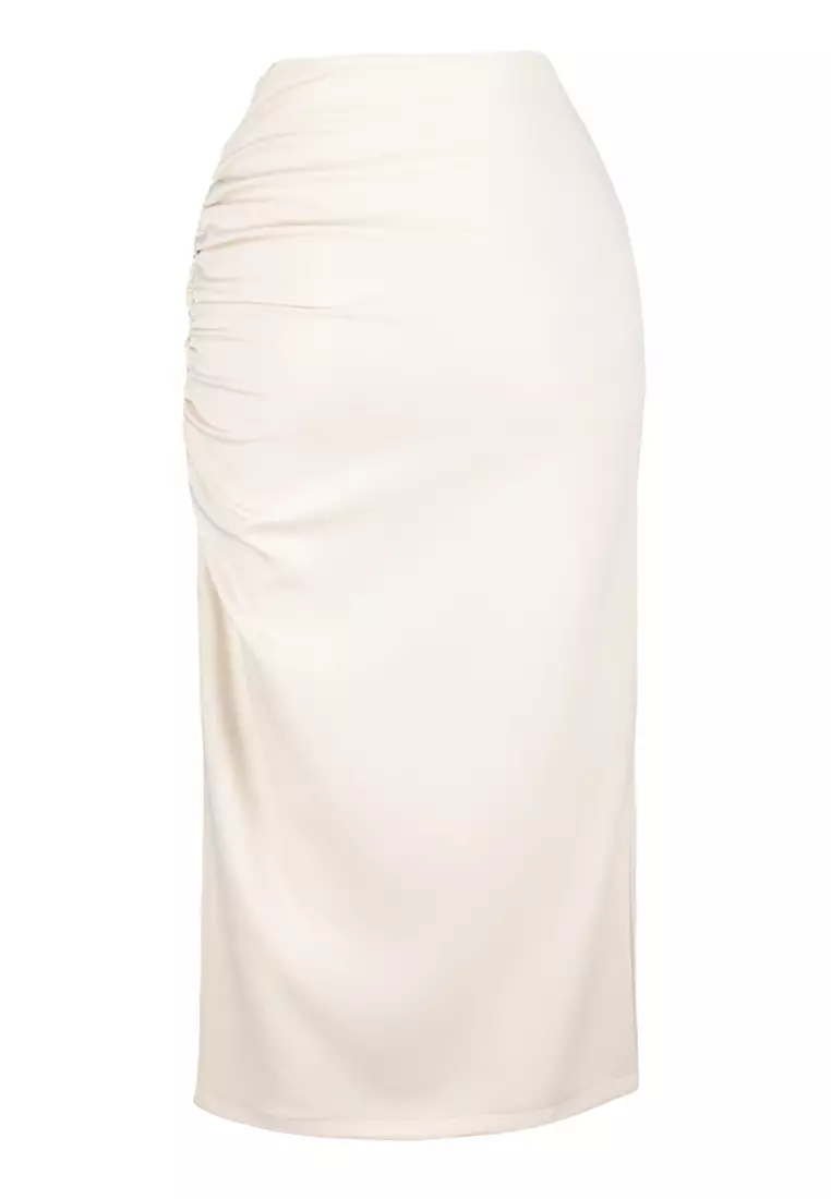 Ruched Midi Skirt