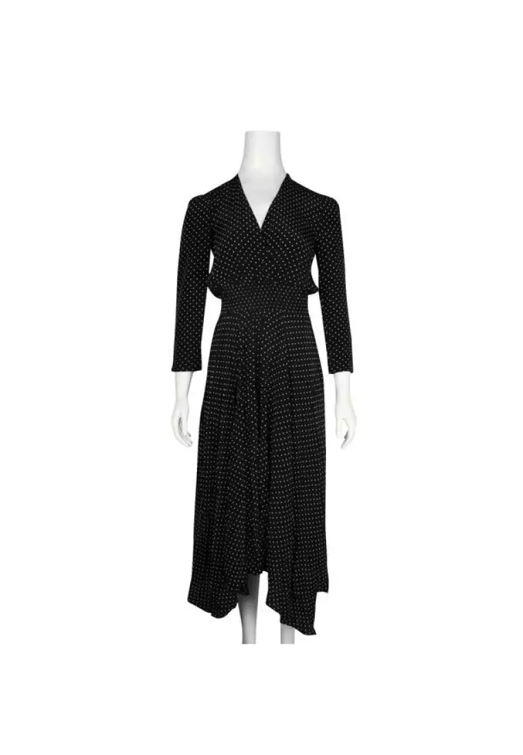 White and black polka dot maxi dress cheap