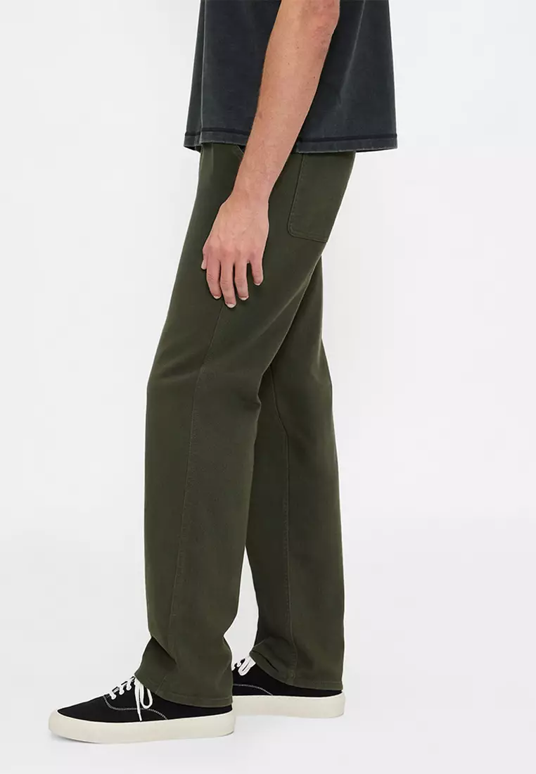 Relaxed Straight Utility Khakis