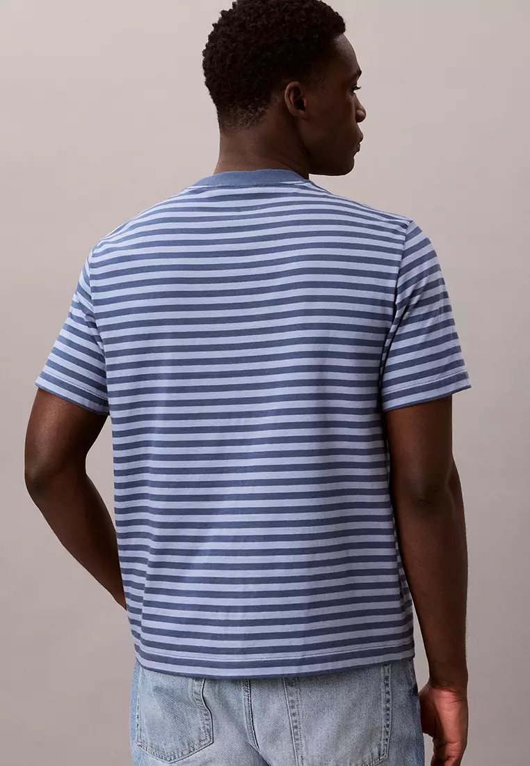Monogram Logo Stripe Relaxed T-Shirt - Calvin Klein Jeans