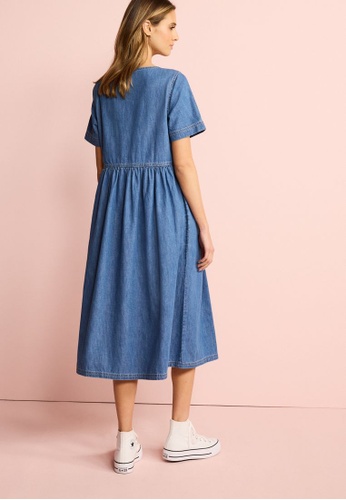 Buy NEXT Button Through Denim Midi Dress 2023 Online | ZALORA Singapore
