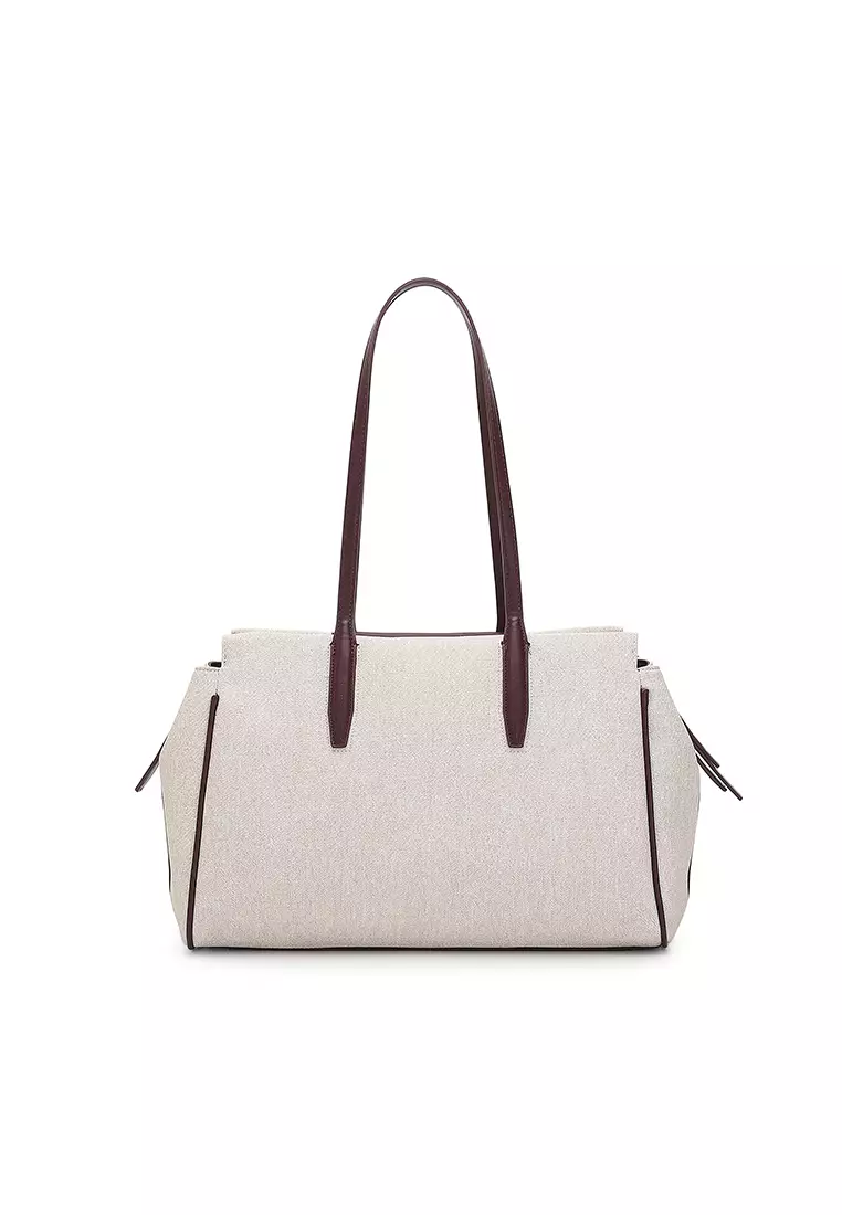 Women's Top Handle Bag / Sling Bag / Crossbody Bag / Shoulder Bag - White / Wine