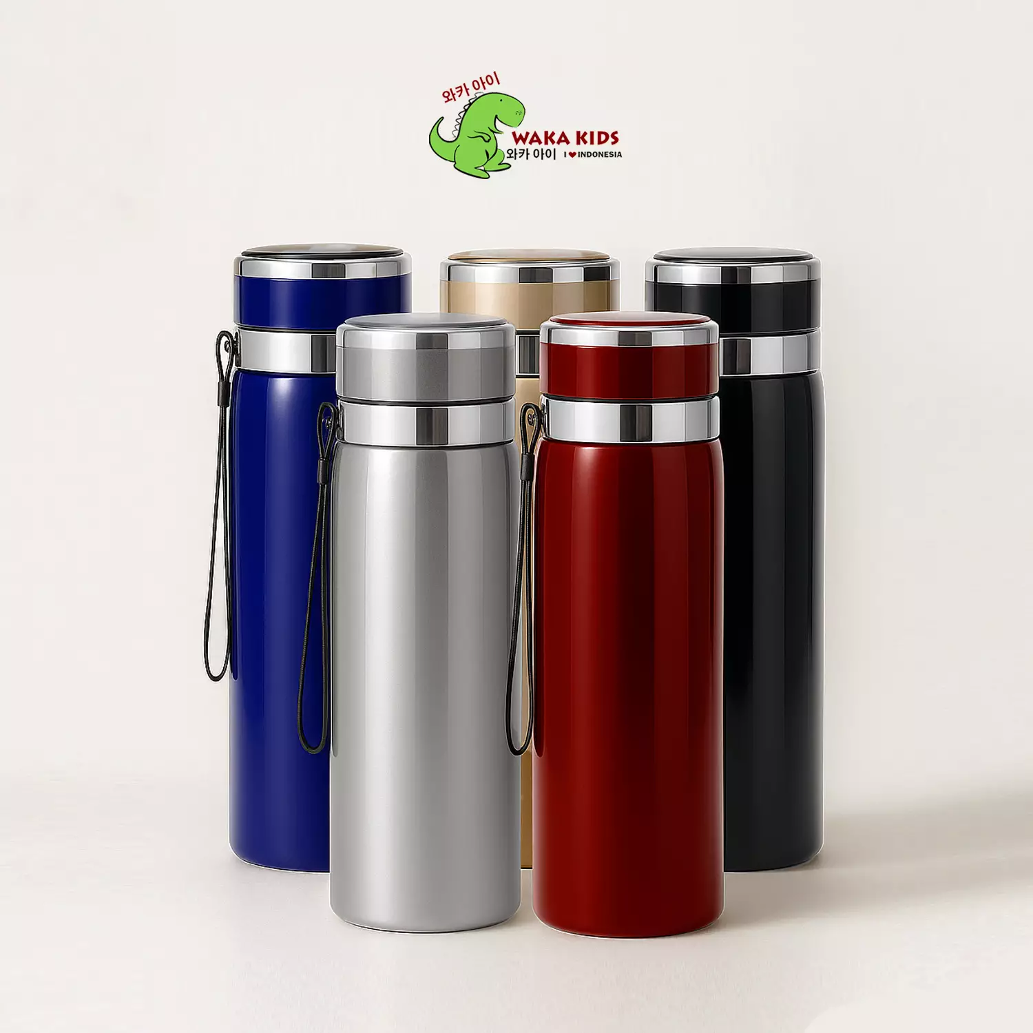 Wakakids Botol Minum Termos Stainless Steel Vacuum Cup Tumbler Portable 800ml K1316 Venhs Merah