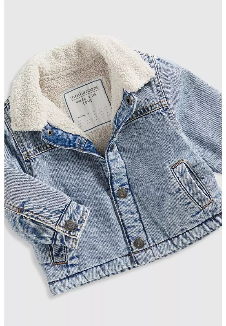 Denim Jacket with Borg Lining