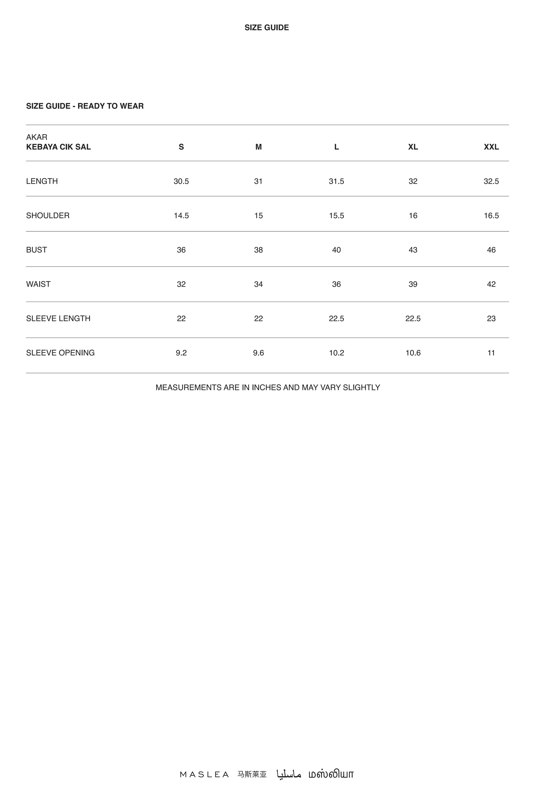 Kebaya Cik Sal 上衣