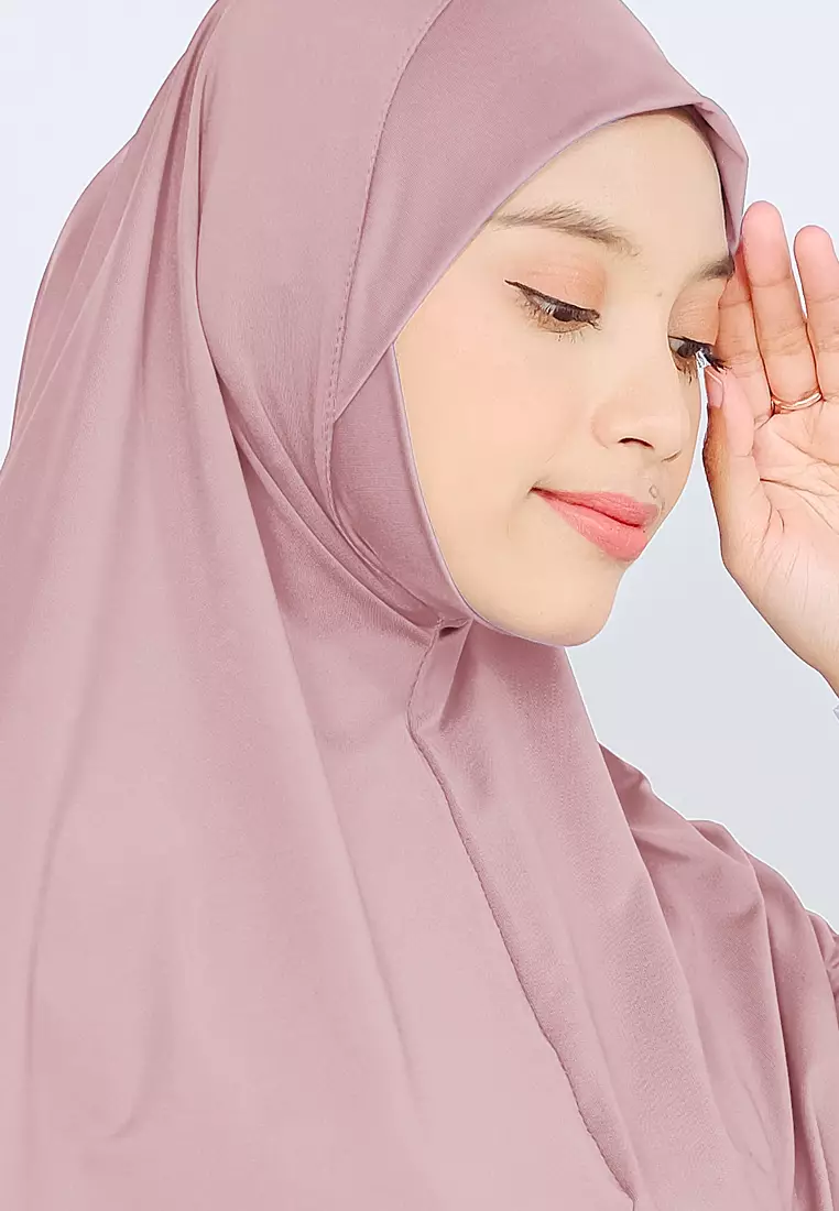 Kalea Instan | Bergo Dagu Non Pad | Hijab Instan Kerudung - Velvet Rose