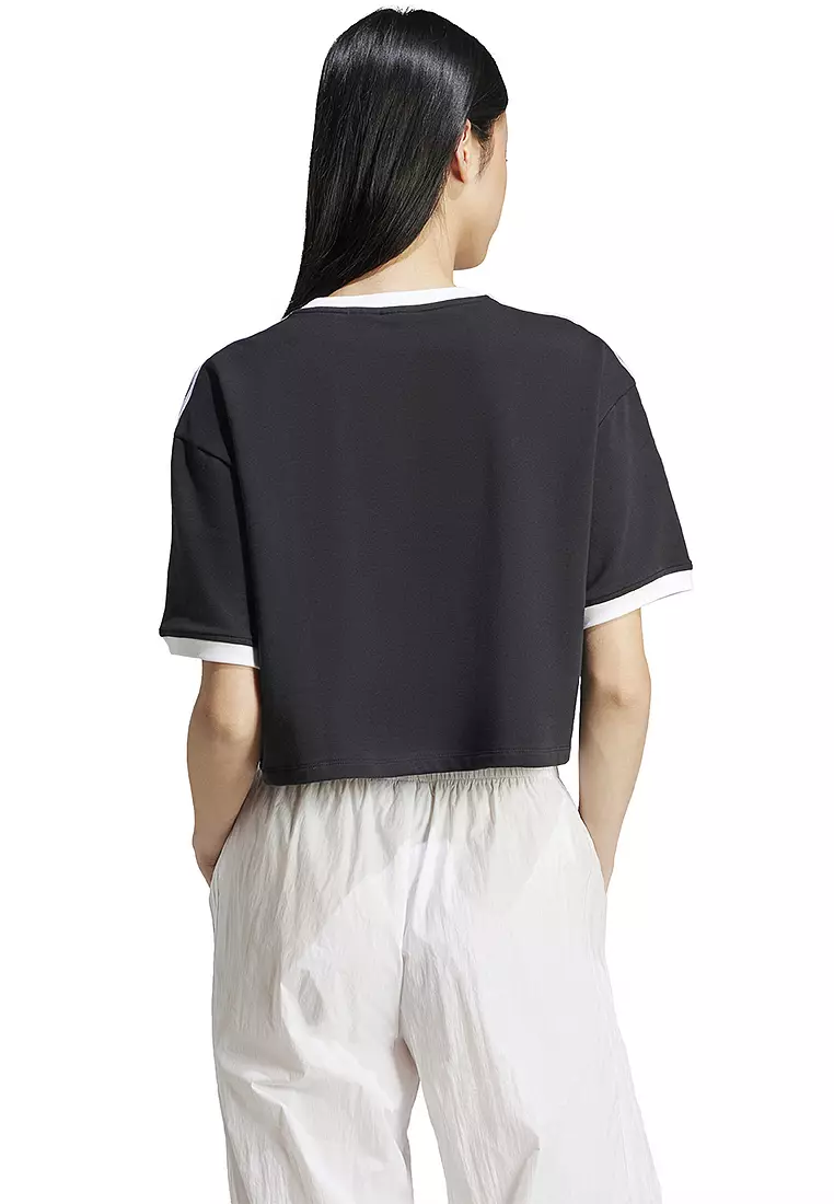 ◆正規品◆ADIDAS ADICOLOR 3S LOOSE CROP TEE(W)◆関税込◆人気 レディース 【adidas】 アディダス W 3ST LOOSE CROP TEE