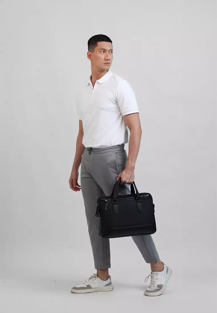 MOC Kaos Polo Lengan Pendek Pria LEO - WHITE