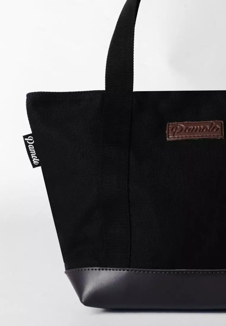 Pamole Pouch Make Up Tas Kosmetik Bahan Kanvas - Rummi Series - Kopi