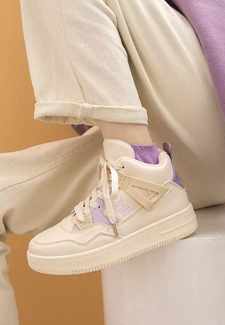 Purple high sales top shoes