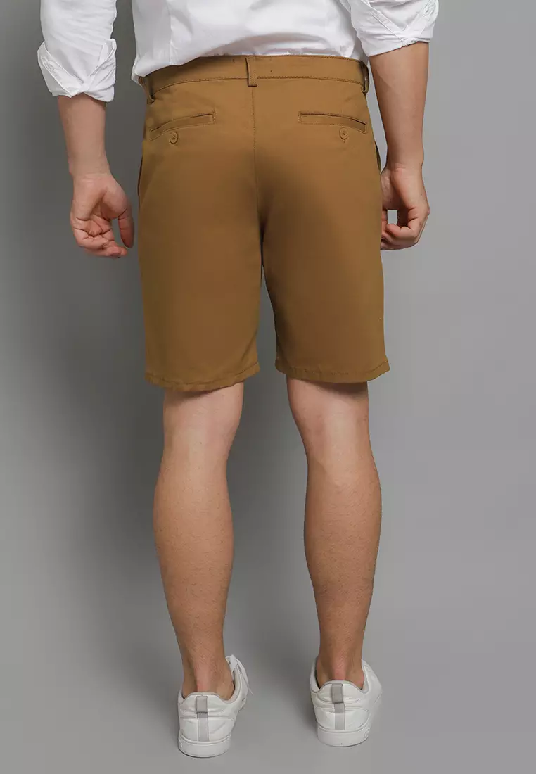 Slim Fit Short Chino Dark Brown
