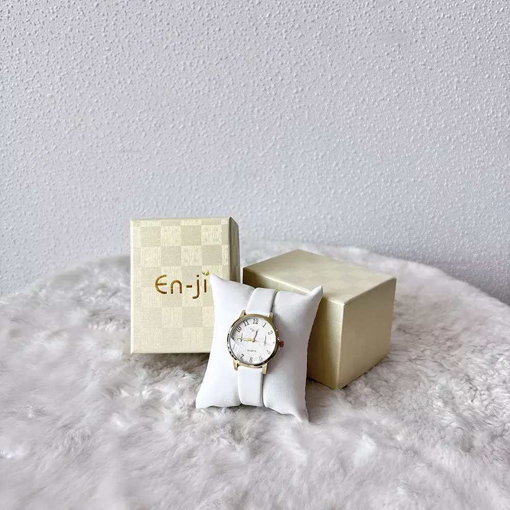Enji Kuina Jam Tangan Wanita Warna Black (Box Cream)