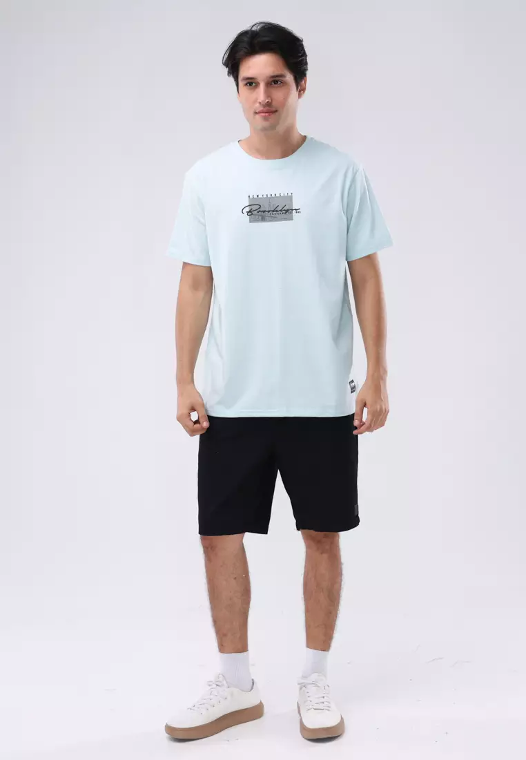 Round Neck Streaky Short Sleeves