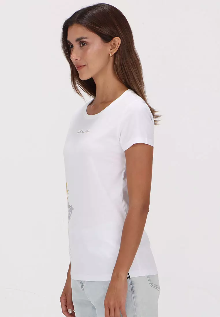 GST FLOWER SHOWER SHORT SLEEVE TEE WHT