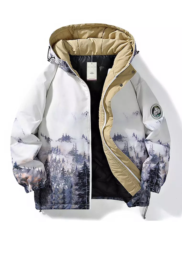 Moncler mountain print jacket 2025