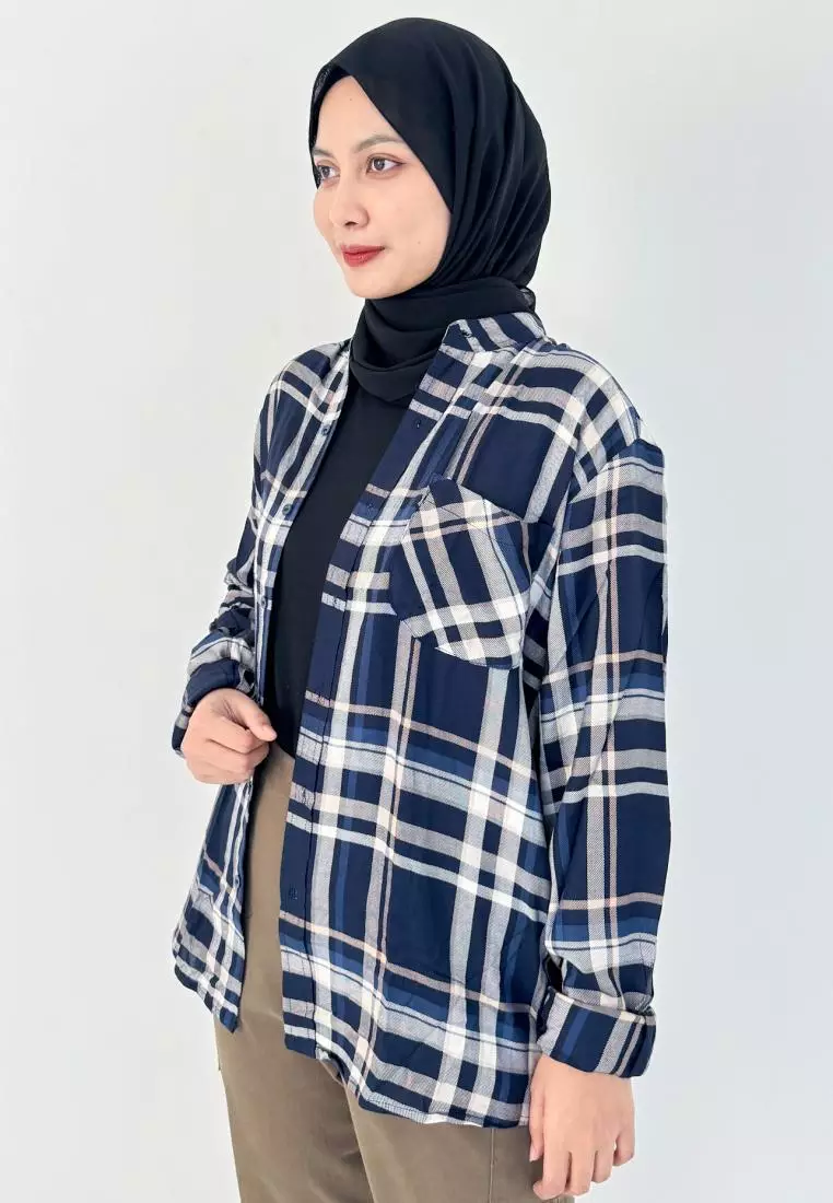 Lezahrasignature Kemeja Flanel Panjang Wanita