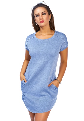 London Rag blue T-Shirt Dress in Light Blue 1AD1AAA6E4D932GS_1