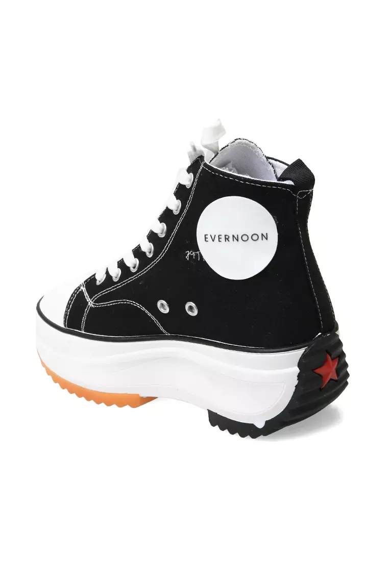 Sneakers Wanita Tali Ikat Design Stylish Premium High Quality - Hitam