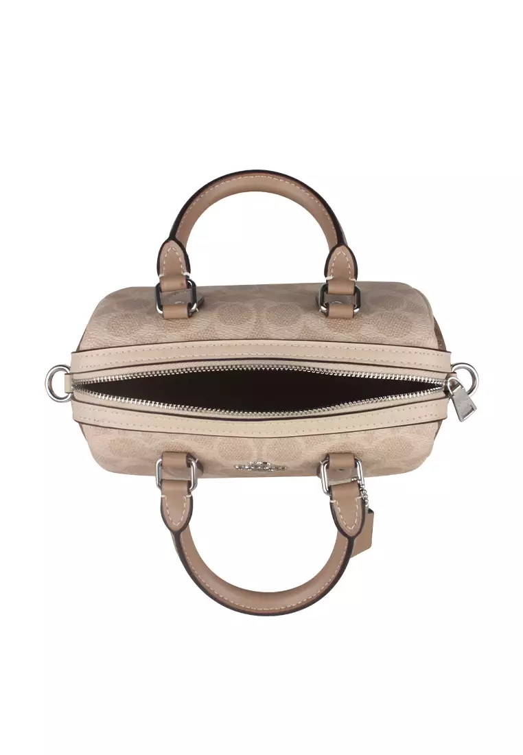 Mini Rowan Crossbody Bag In Blocked Signature Canvas CW330