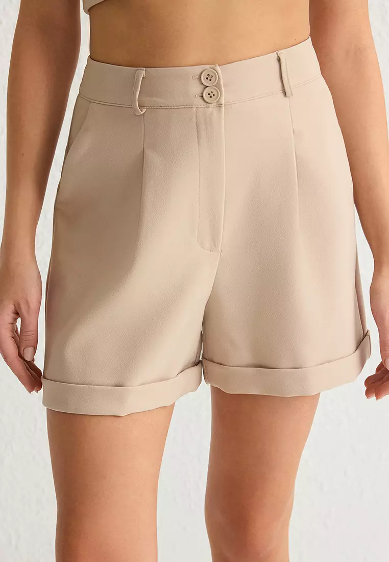 Pleated Detail Shorts
