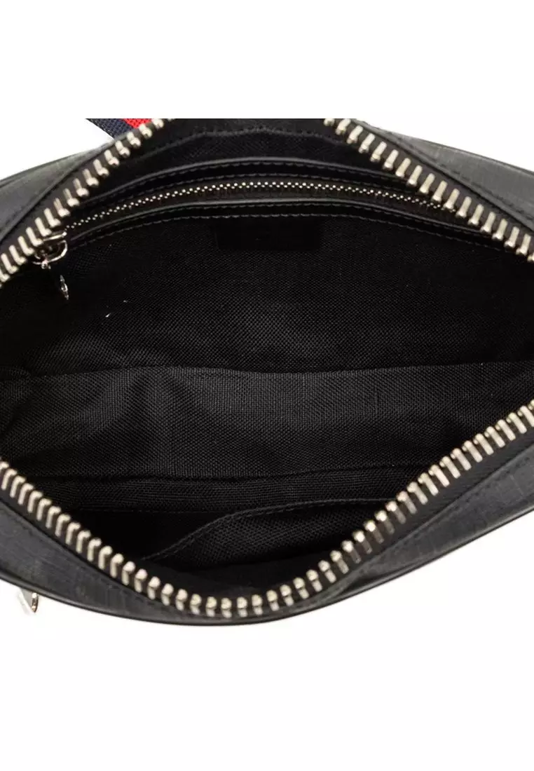Pre-Loved Gucci Gg Supreme Web Night Courrier Belt Bag