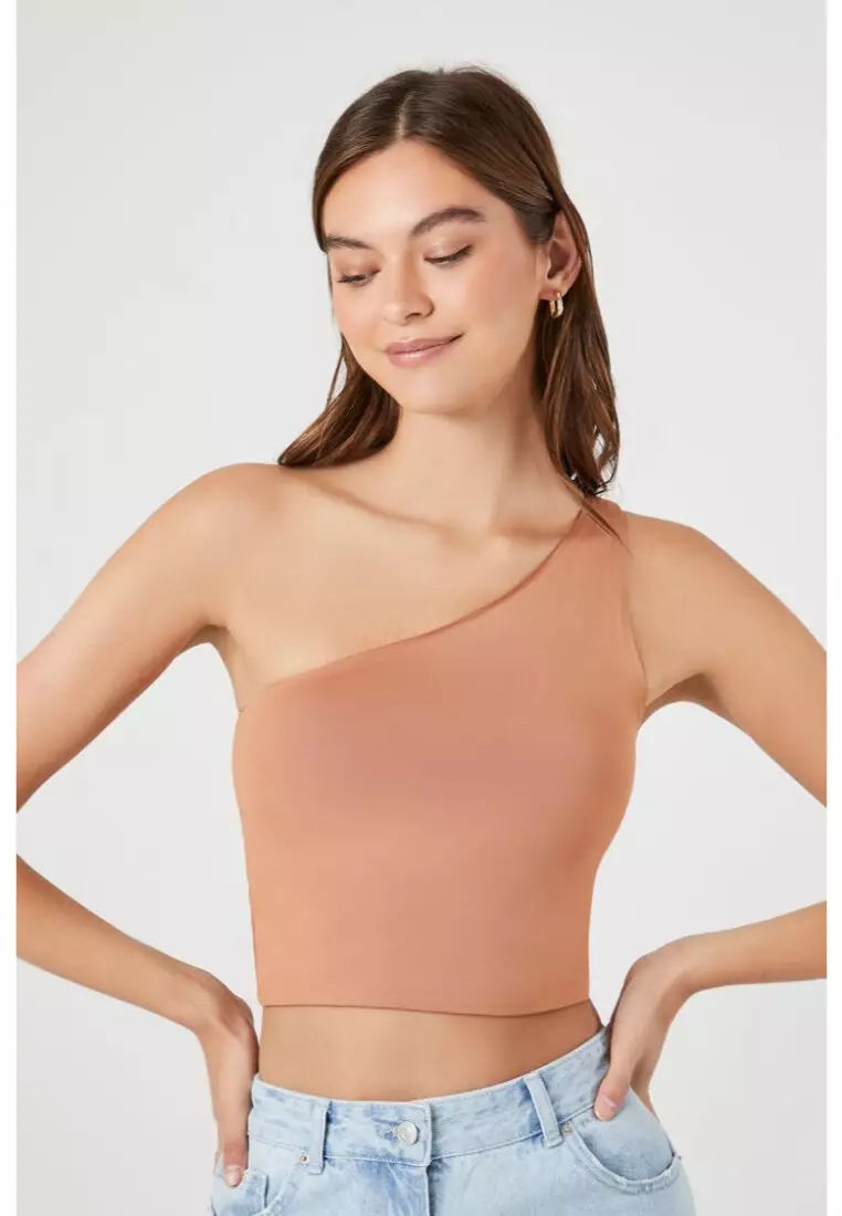 One shoulder crop top forever 21 discount