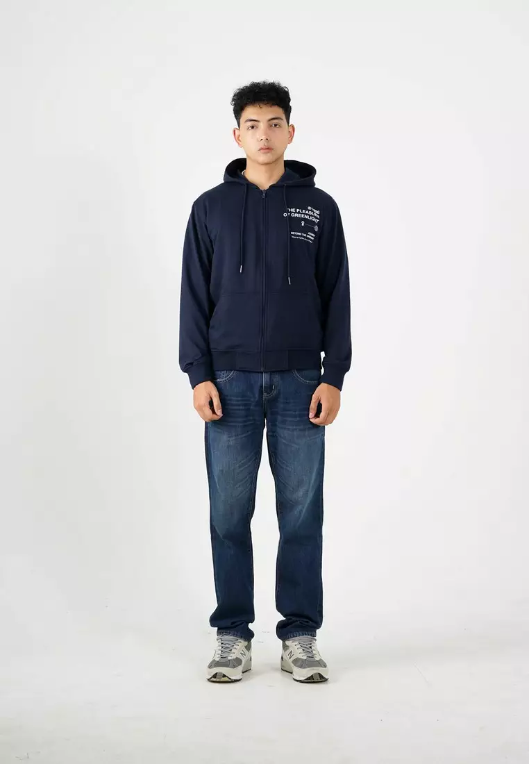 Greenlight Men's Jacket Zipper Hoodie Sweatshirt Regular Fit French Terry OL-C040225