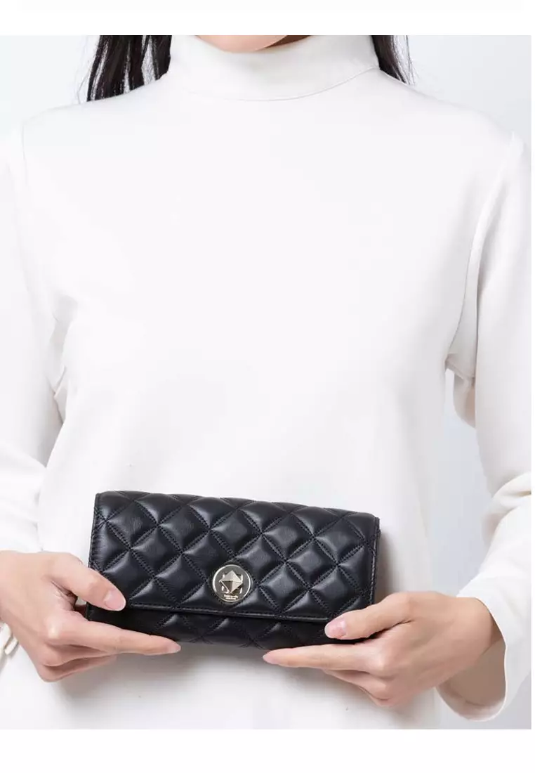Natalia large flap turnlock wallet sale