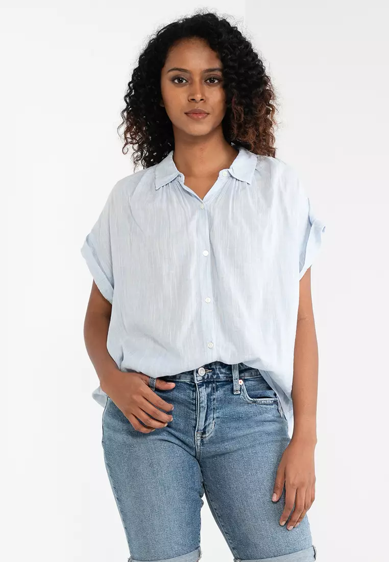Short Sleeve Drapey Shirt