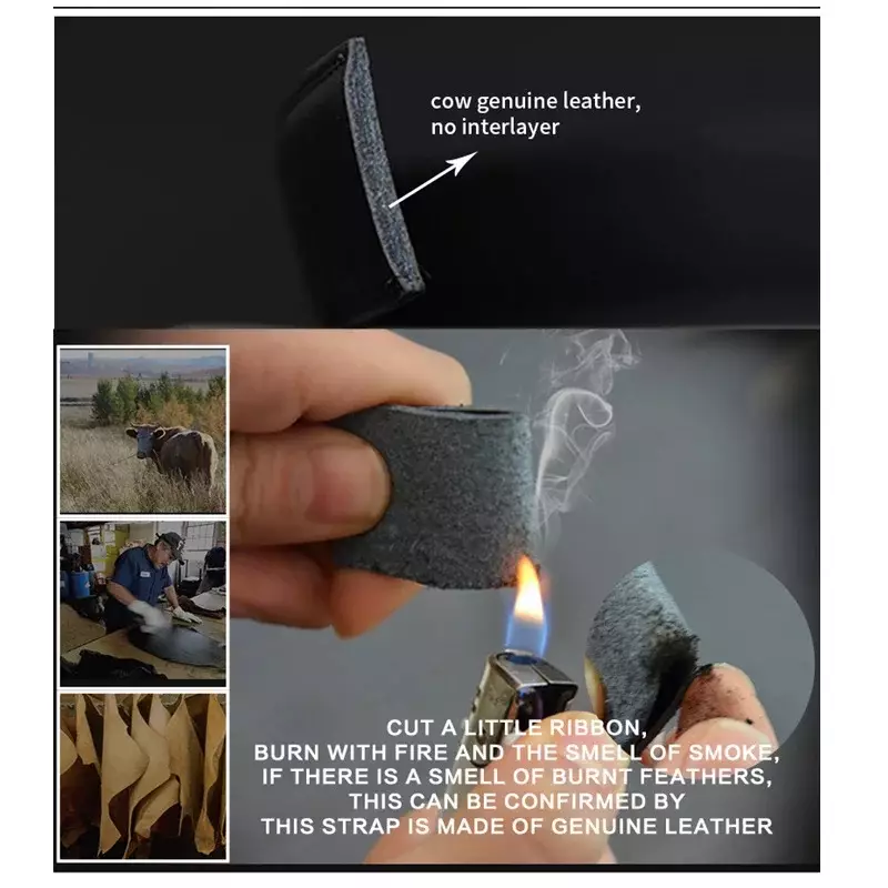 Cowather Ikat pinggang Pria Kulit Sapi Asli CZ008 - BLACK