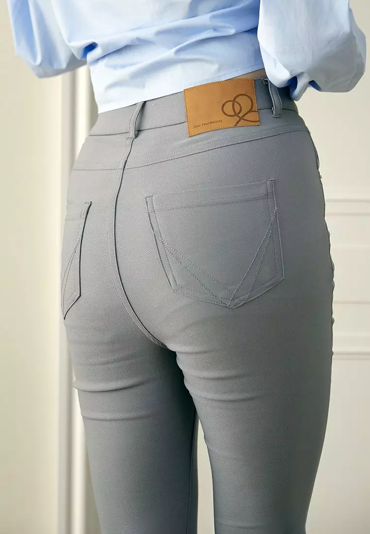Buy OBSTYLE Slimming Stretch Trousers [BA7590] 2026 Online | ZALORA